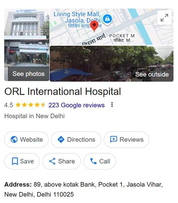 ORL Jasola Branch ORL Jasola